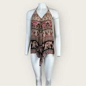 NWT | Band of Gypsies | Elephant Halter Top | Multi Color | Medium
